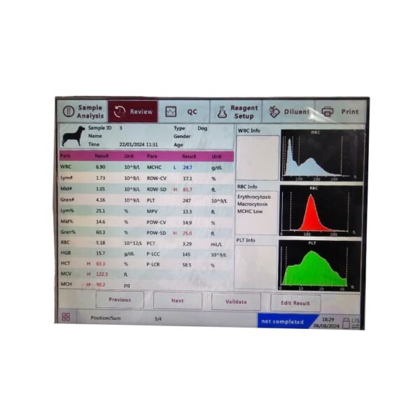 Advanced Veterinary 3-Part Hematology Analyzer - Quickcell Vet Plus - Image 5