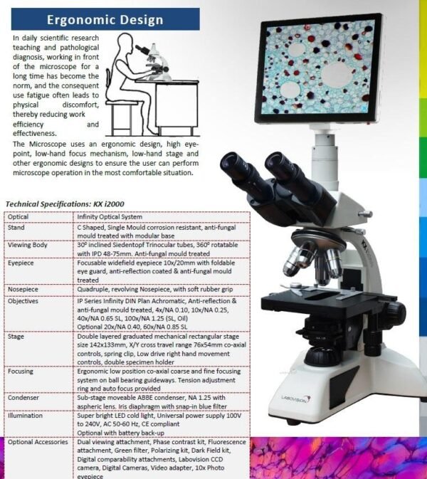Trinocular Microscope - KX i2000TRI With LCD - Image 4